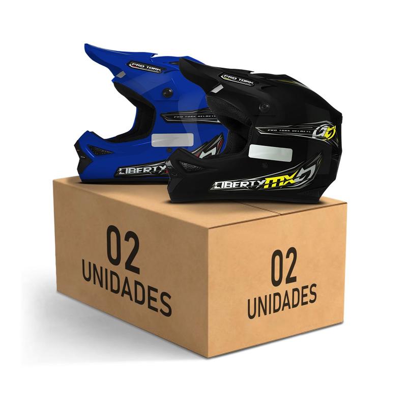 Kit 2 Capacetes Motocross Off Road Pro Tork Liberty MX Pro Unissex